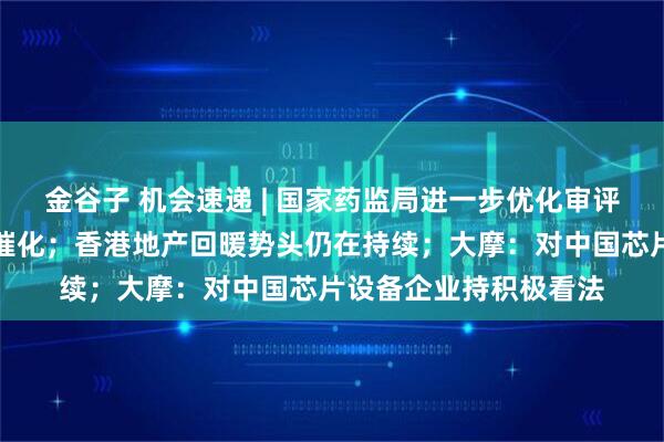 金谷子 机会速递 | 国家药监局进一步优化审评审批，创新药迎多重催化；香港地产回暖势头仍在持续；大摩：对中国芯片设备企业持积极看法